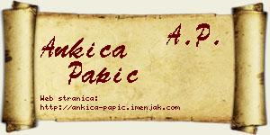 Ankica Papić vizit kartica